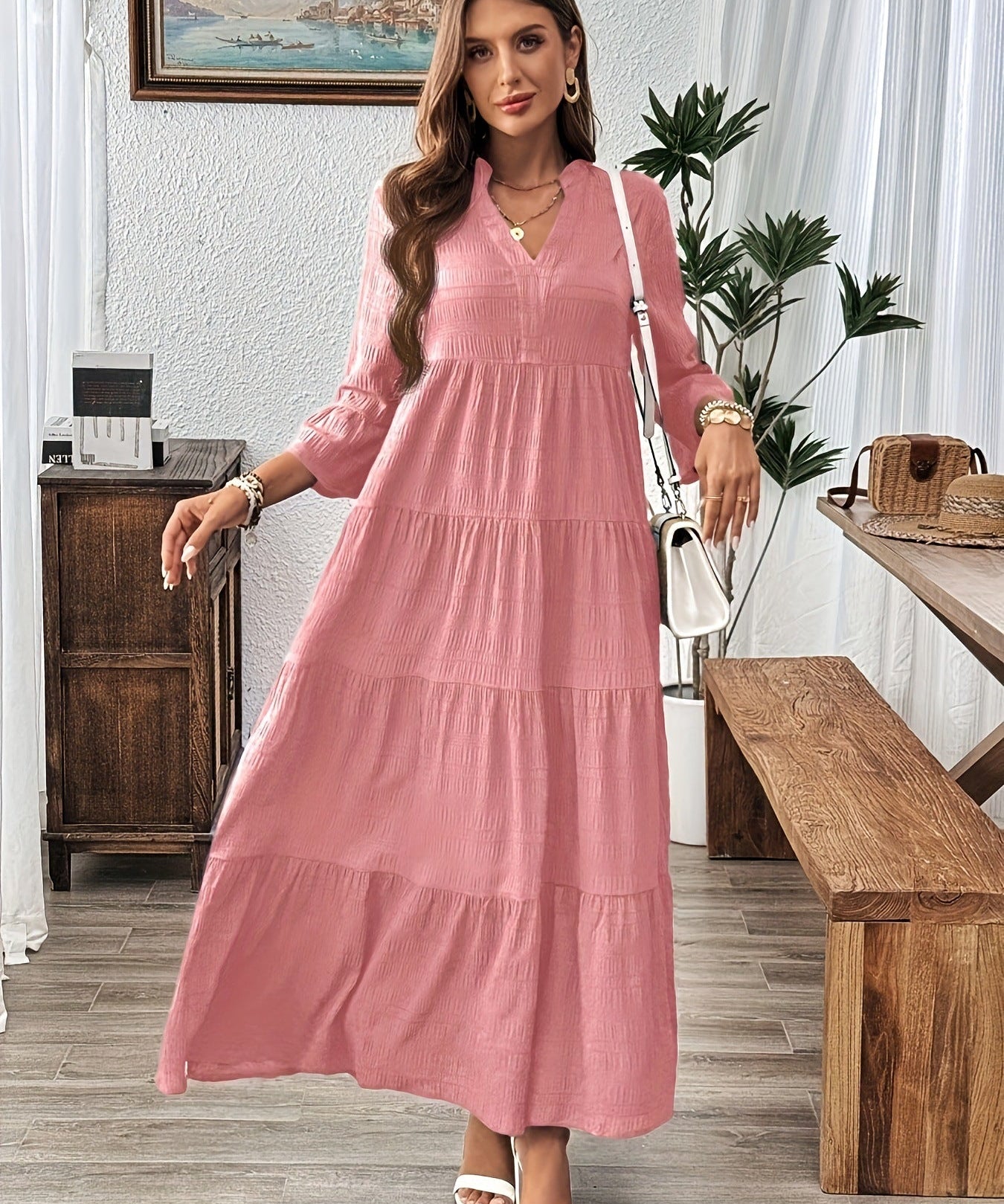 STELLA™ - Casual V-Neck Summer Maxi Dress