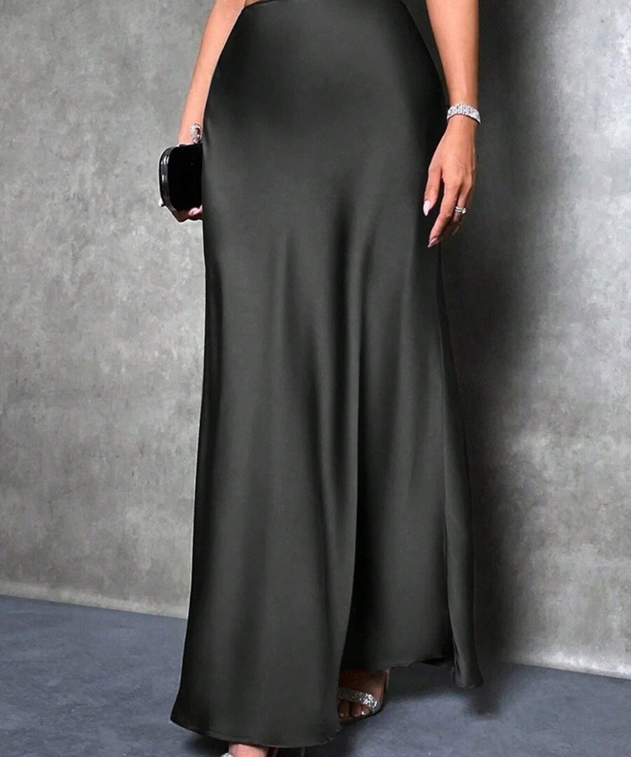 FIONA™ - Satin High-Waist Skirt
