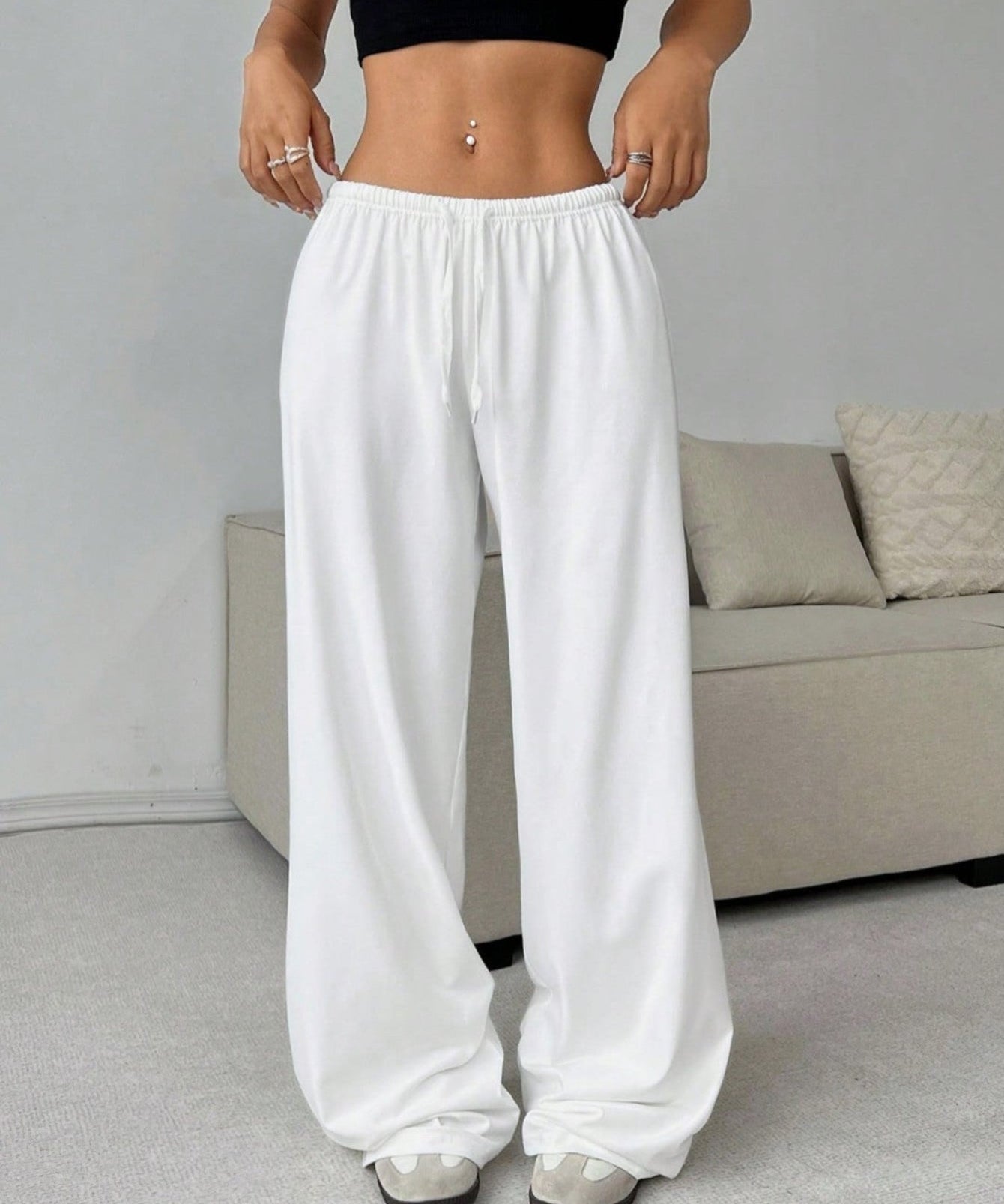QOVELA™ - Casual Adjustable String Wide Leg Pants