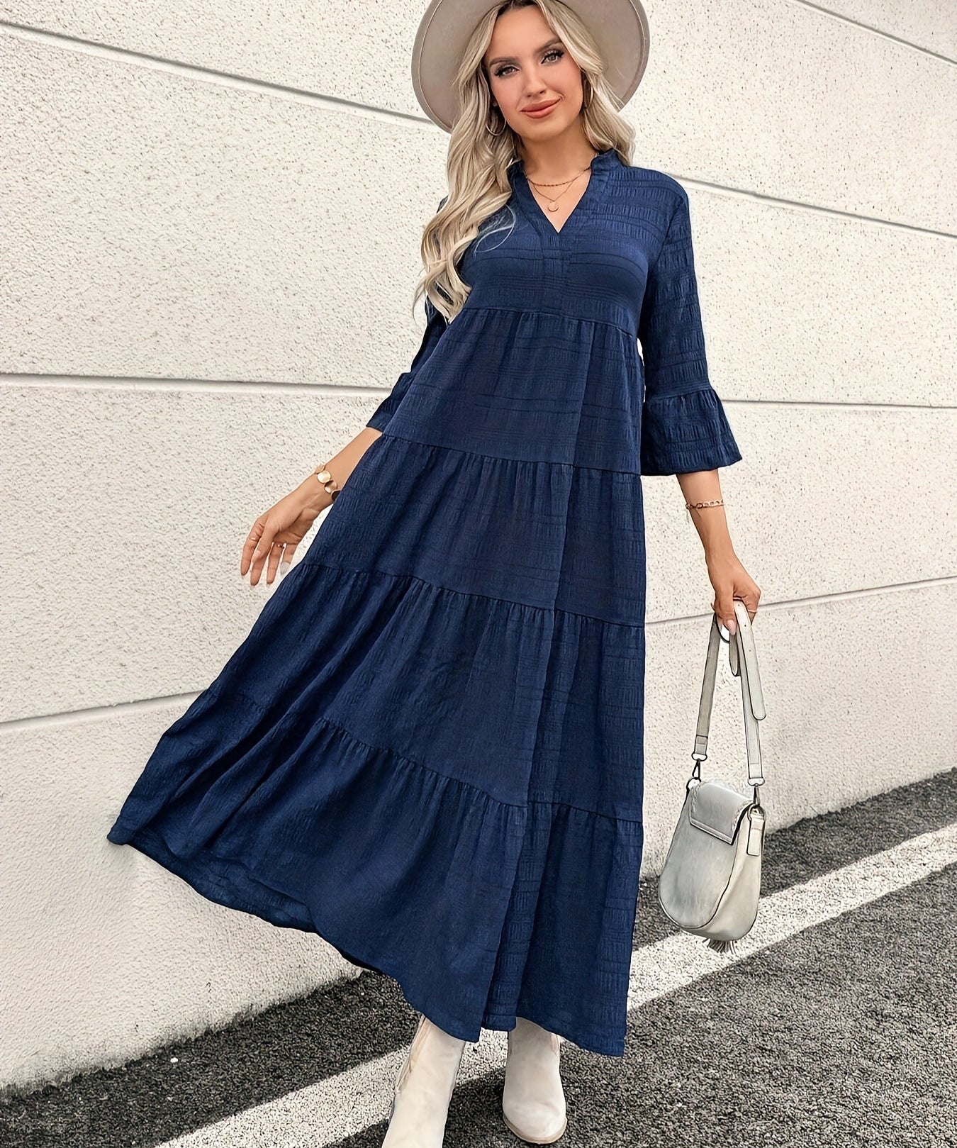STELLA™ - Casual V-Neck Summer Maxi Dress