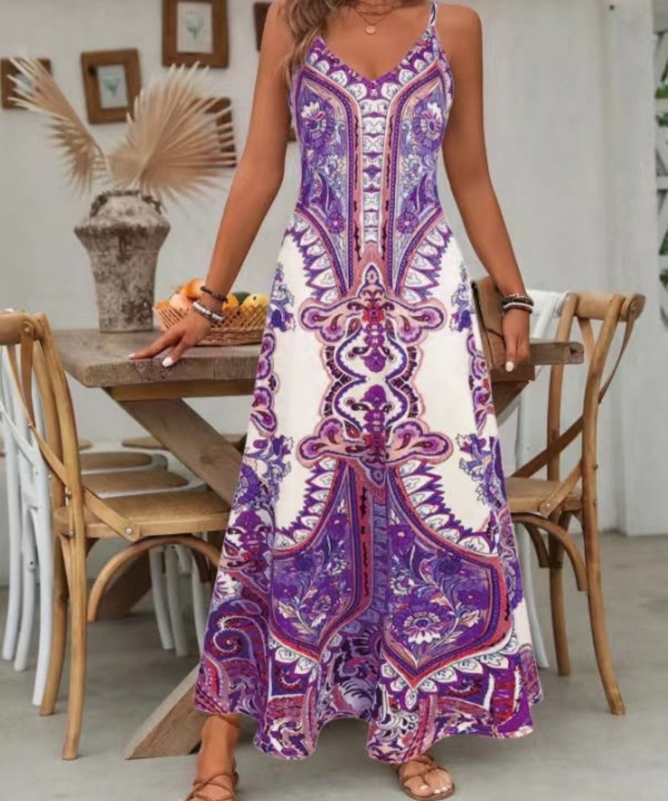 PUGAR™ - Chic Summer Sleeveless Strap Maxi Dress