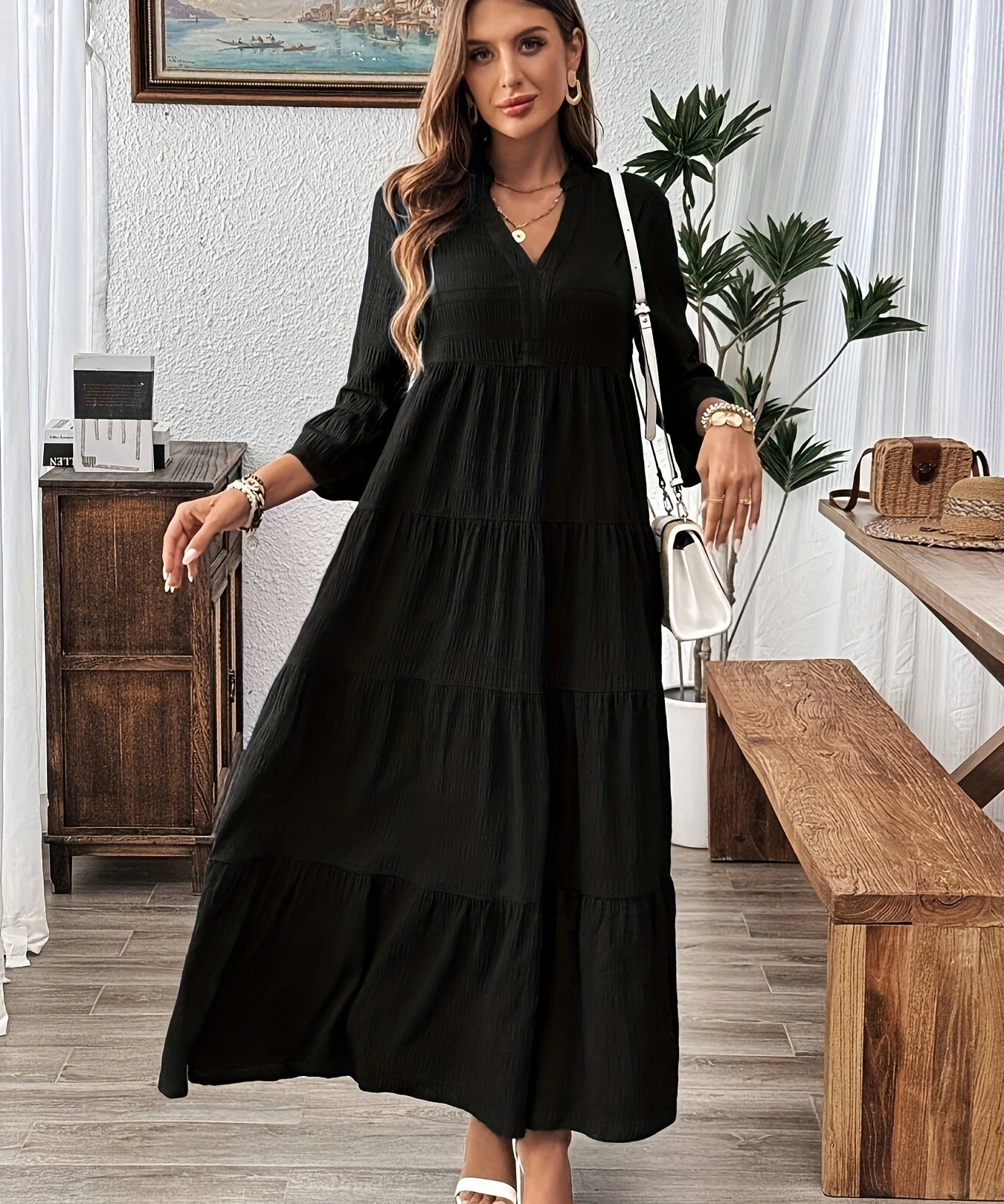 STELLA™ - Casual V-Neck Summer Maxi Dress