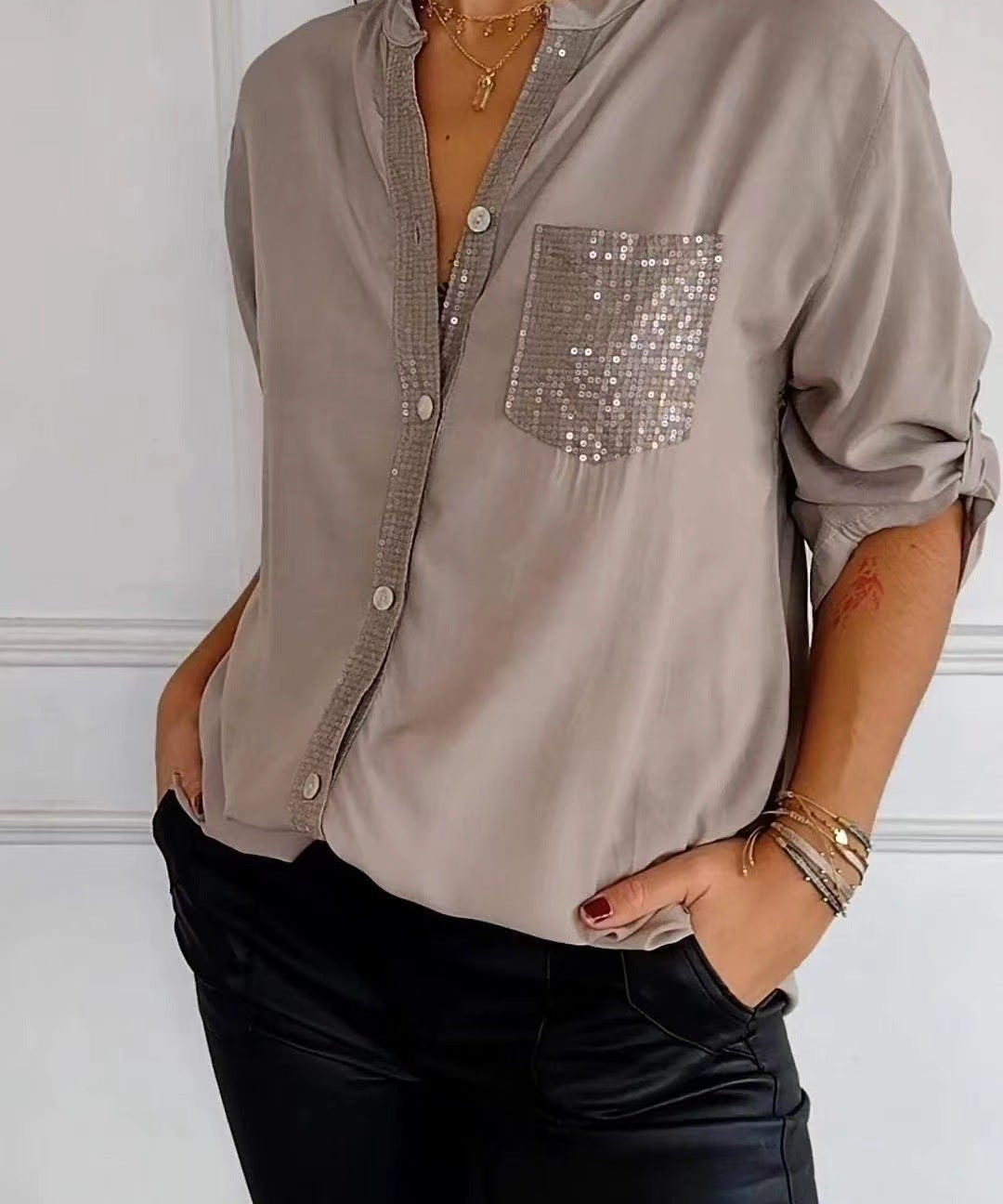 DANICA™ -  Sequin Detailed Blouse