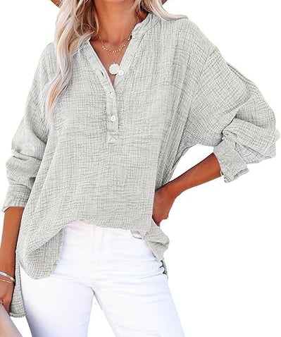 AYLA™ – Casual V-Neck Blouse