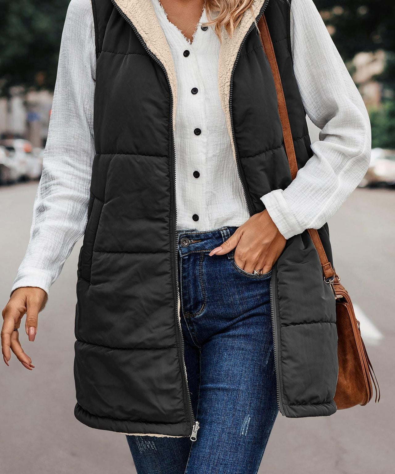 MISHELLE™ - Reversible Warm Hooded Vest