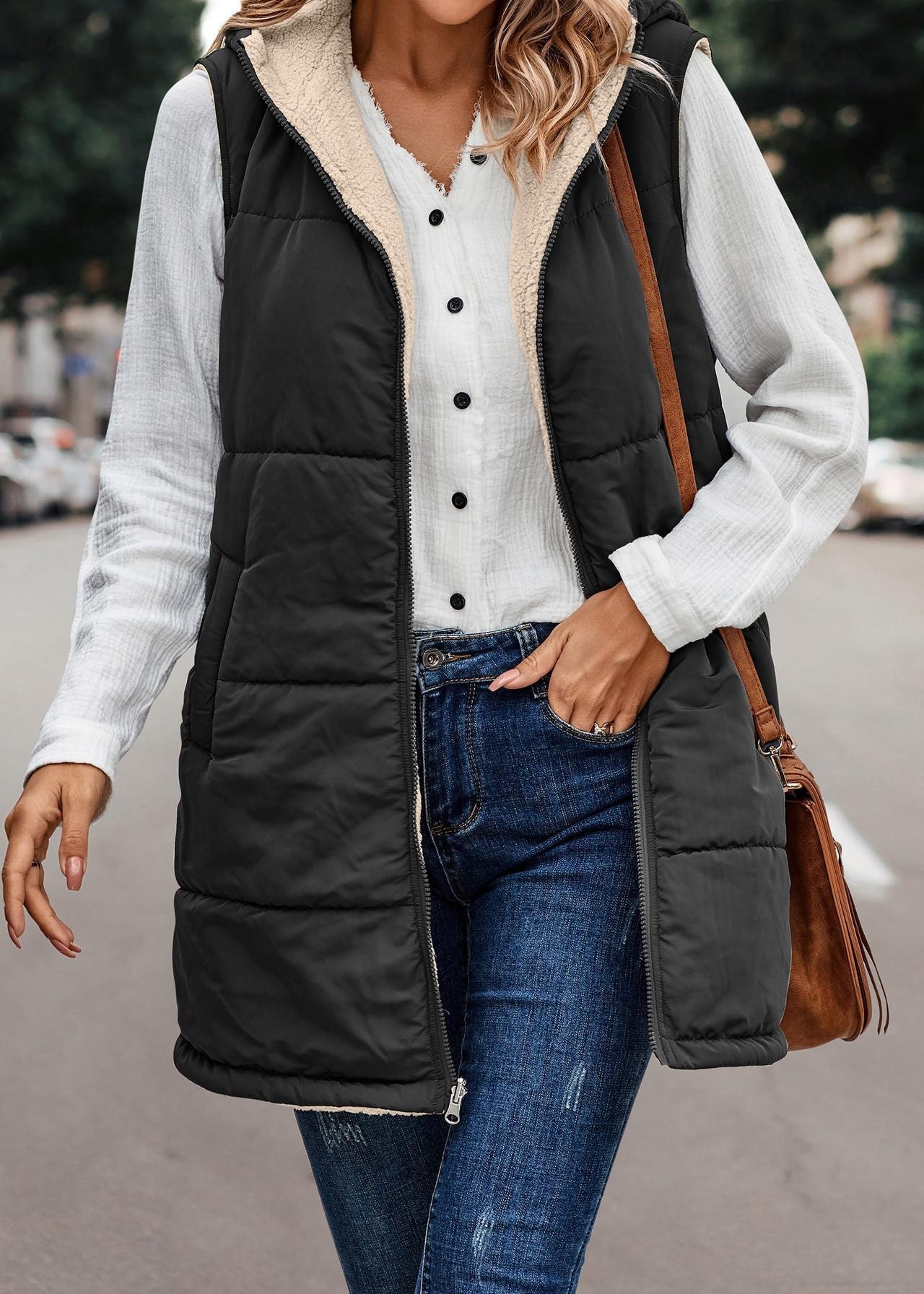 MISHELLE™ - Reversible Warm Hooded Vest