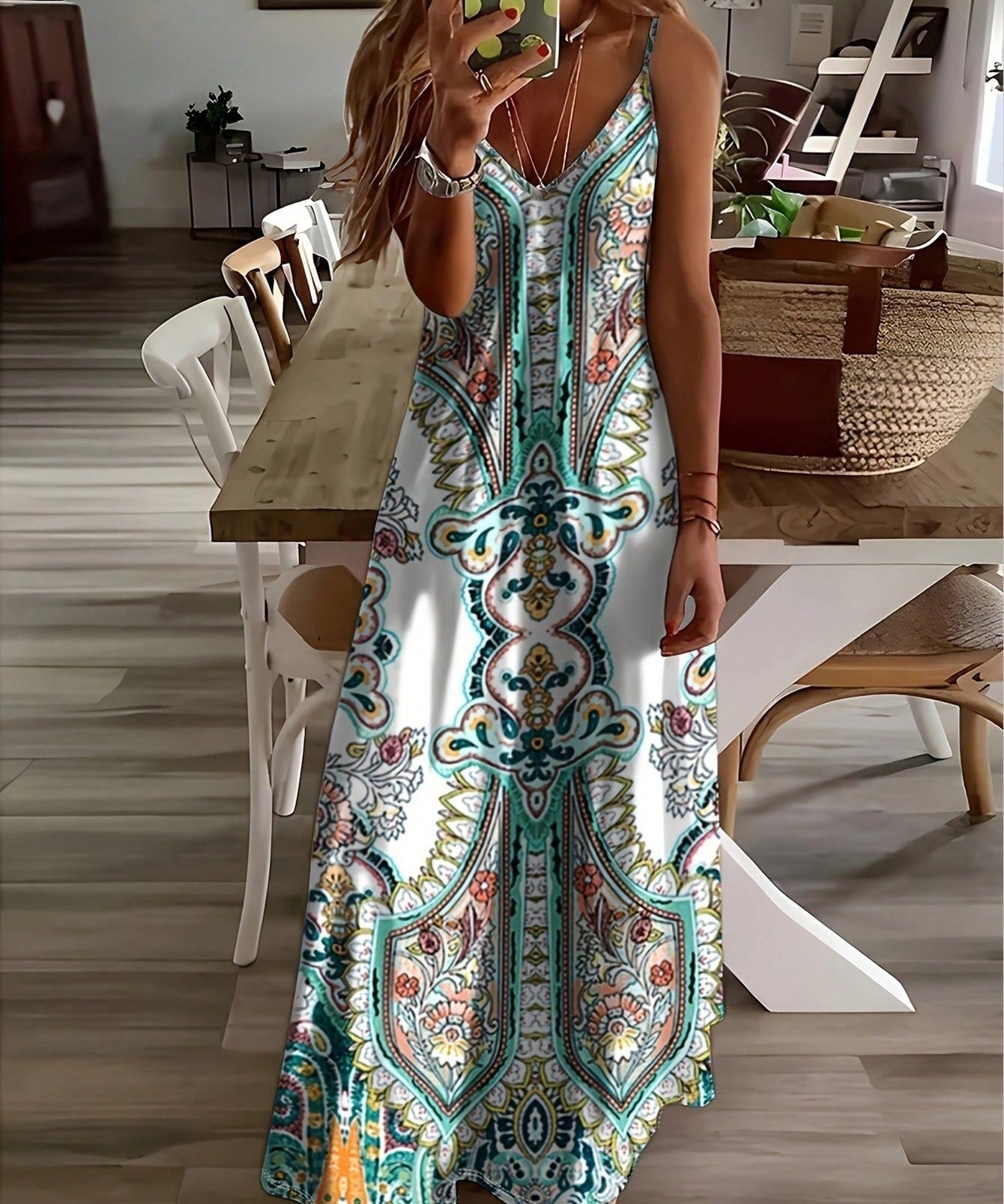 PUGAR™ - Chic Summer Sleeveless Strap Maxi Dress