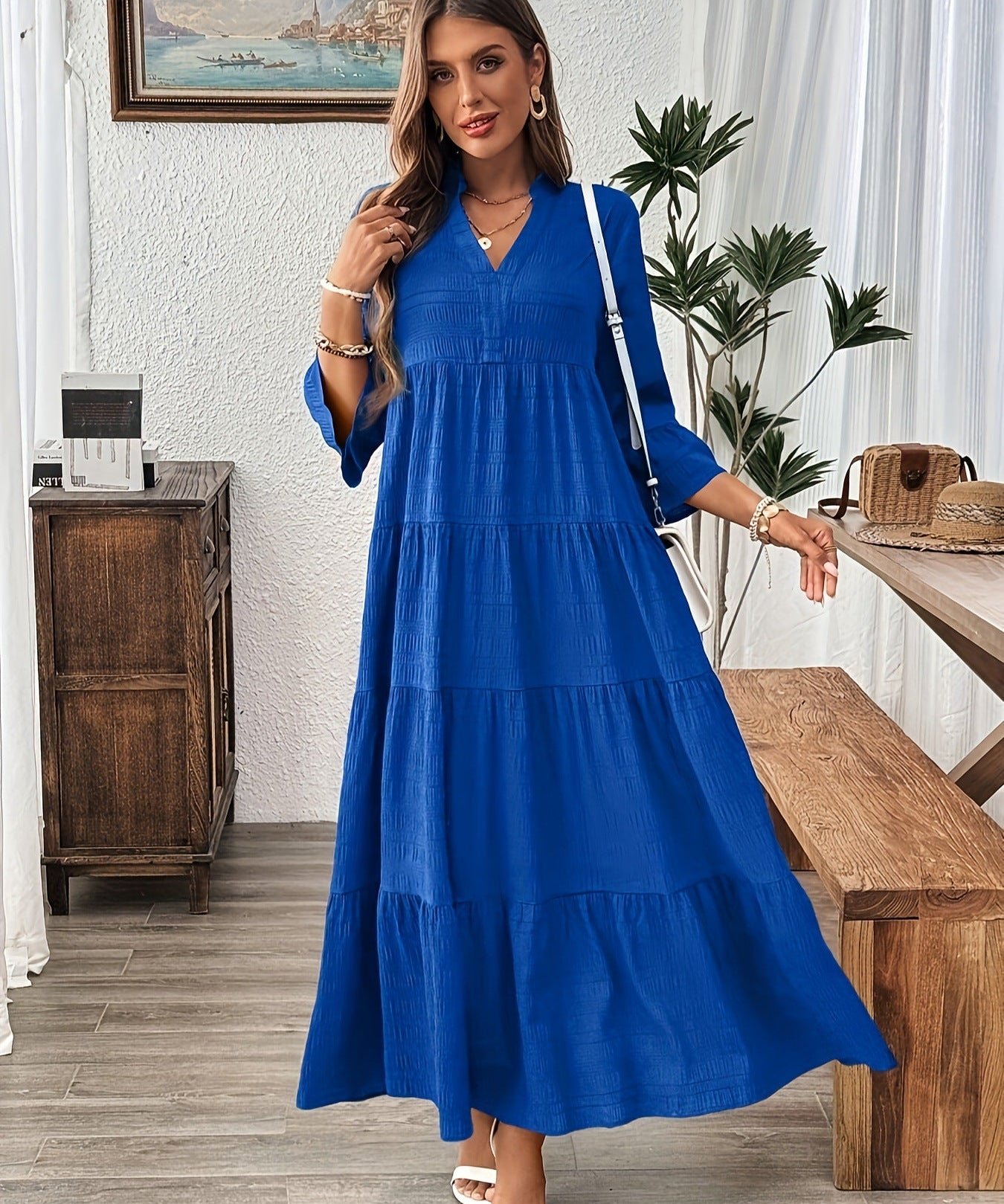 STELLA™ - Casual V-Neck Summer Maxi Dress