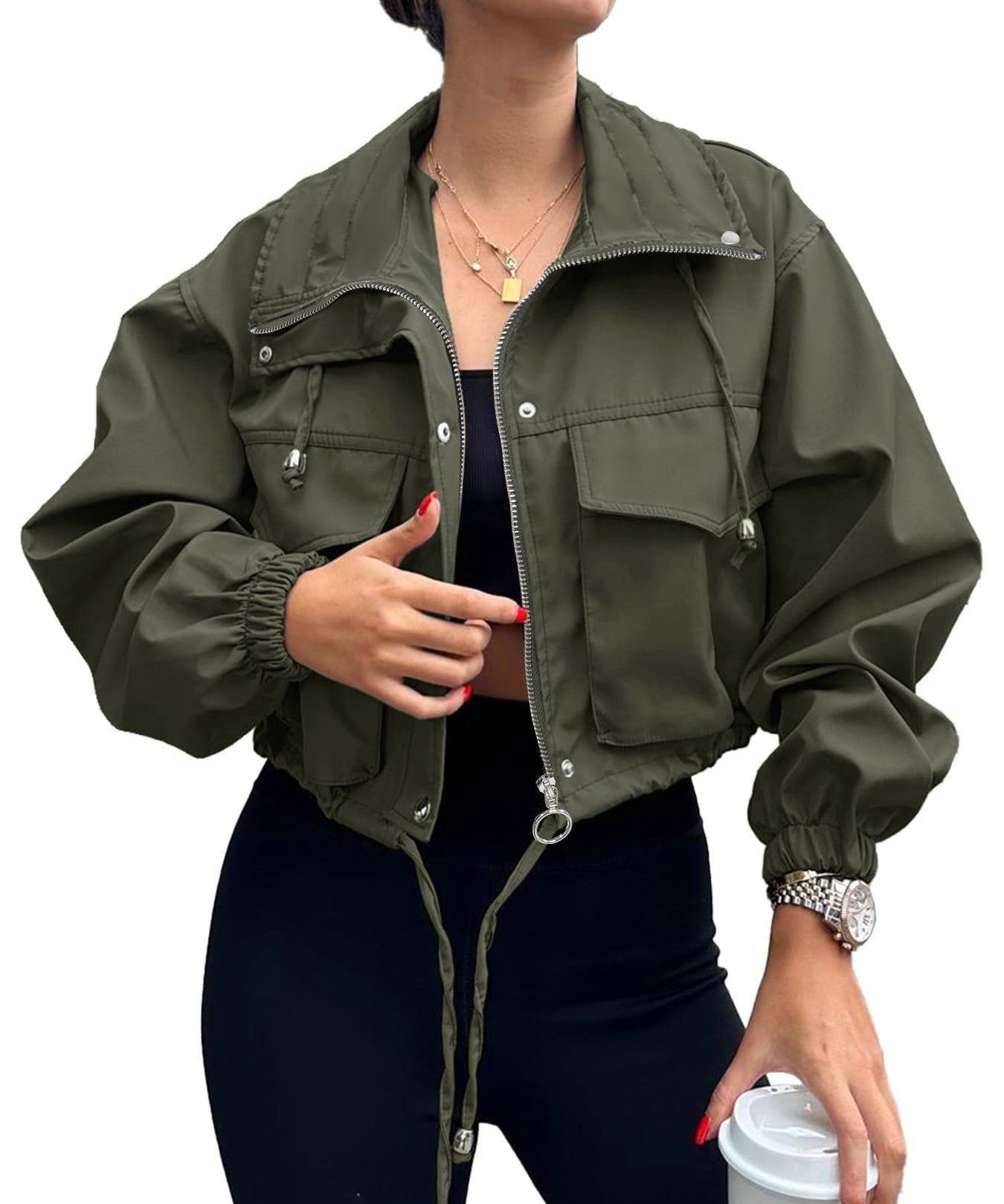 AGAPITA™ – Lightweight Zip-Up Cropped Jacket