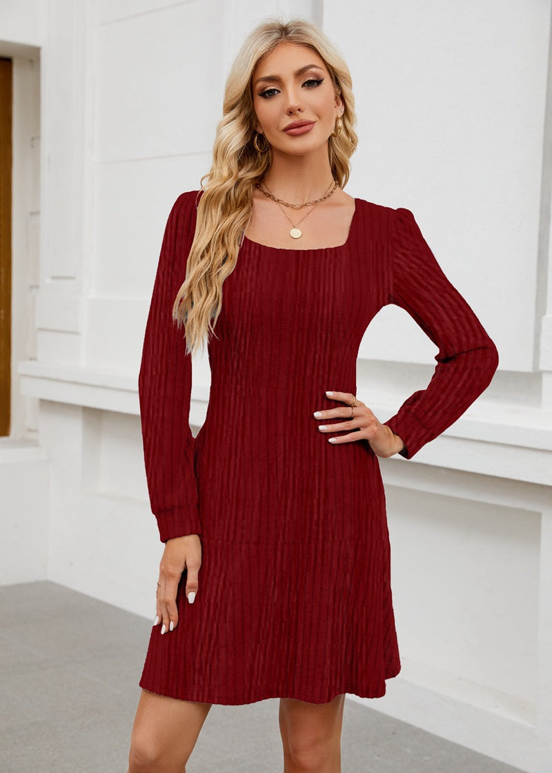 LYRA™ - Cozy Fall Babydoll Dress