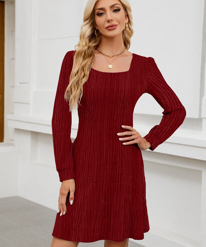 LYRA™ - Cozy Fall Babydoll Dress