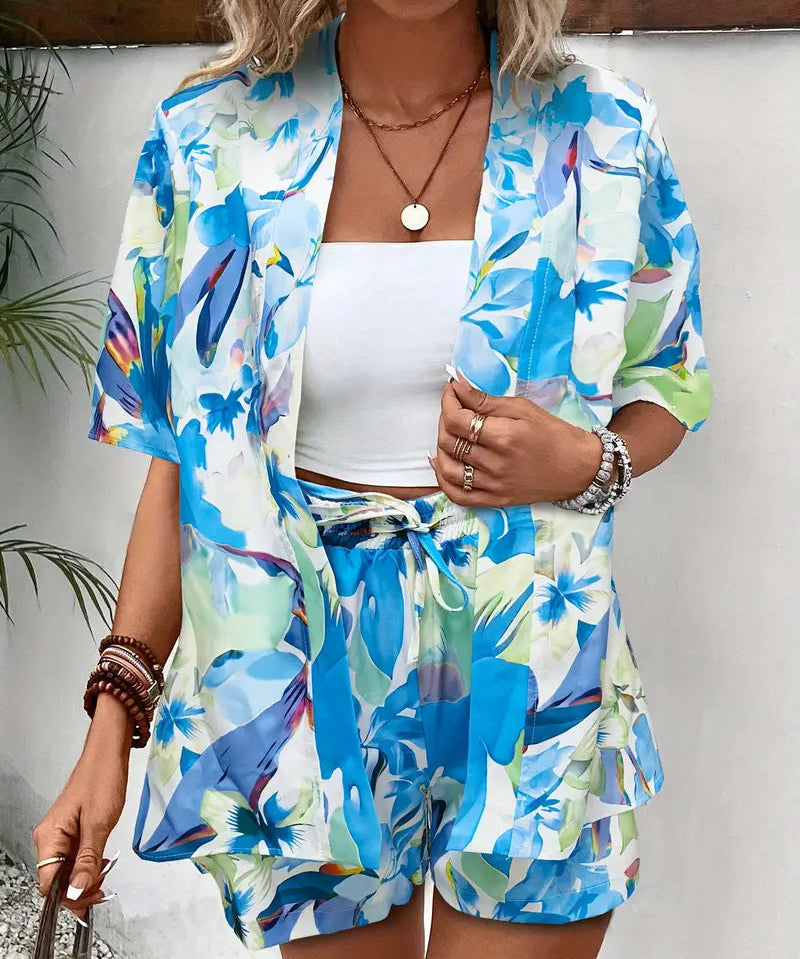FANNIE™ – Simple Summer Floral Top and Shorts Set