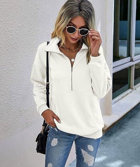 ANNIE™ - Lapel Zip-Up Sweatshirt for Women Casual Pullover