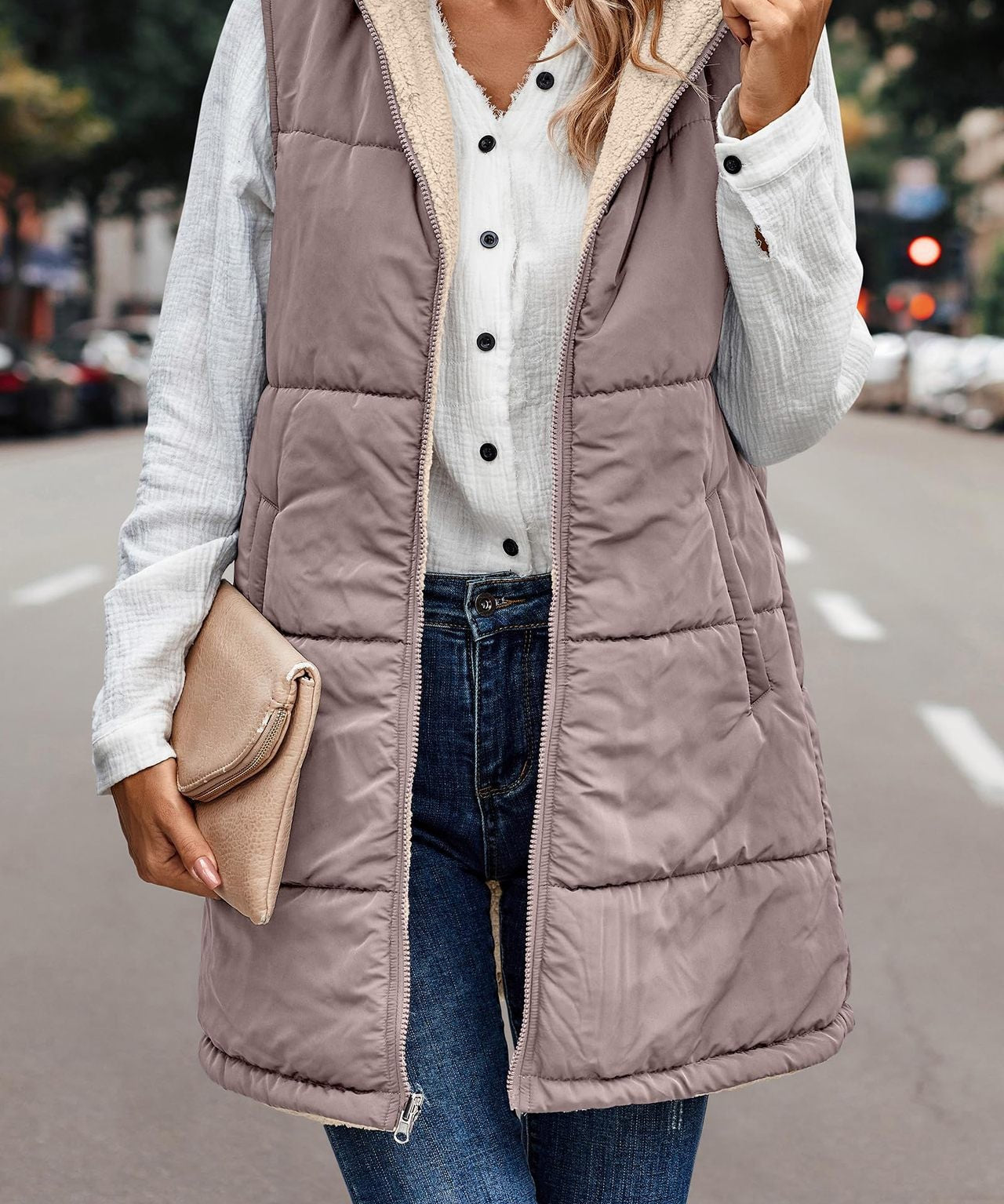 MISHELLE™ - Reversible Warm Hooded Vest