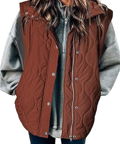 DARCY™ - Chic Lightweight Button-Up Puffer Vest