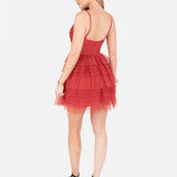 Anaya With Love Recycled Red Ruffle Cami Mini Dress