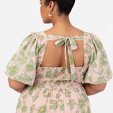 Anaya With Love Floral Print Sweetheart Neck Midaxi Dress with Self-Tie Open Back