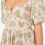 Anaya With Love Floral Print Sweetheart Neck Midaxi Dress with Self-Tie Open Back