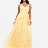 Anaya With Love Recycled Yellow Cami Maxi Dress with Bow Detail