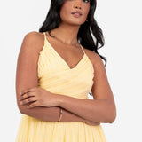 Anaya With Love Recycled Yellow Cami Maxi Dress with Bow Detail