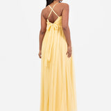 Anaya With Love Recycled Yellow Cami Maxi Dress with Bow Detail