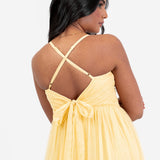 Anaya With Love Recycled Yellow Cami Maxi Dress with Bow Detail