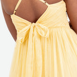 Anaya With Love Recycled Yellow Cami Maxi Dress with Bow Detail