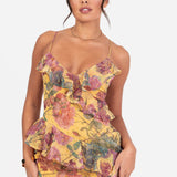 Anaya With Love Recycled Floral Strappy Ruffled Maxi Dress