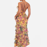 Anaya With Love Recycled Floral Strappy Ruffled Maxi Dress