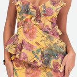 Anaya With Love Recycled Floral Strappy Ruffled Maxi Dress