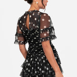 Anaya With Love Recycled Polka Dot Gathered Mini Dress