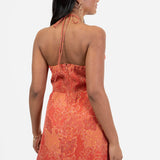 Anaya With Love Recycled Rust Halter Neck Floral Print Midaxi Dress