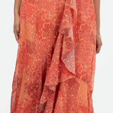 Anaya With Love Recycled Rust Halter Neck Floral Print Midaxi Dress