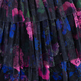 Anaya With Love Recycled Floral Plunge V Neck Tiered Tulle Midaxi Dress