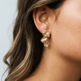 Alouette - Sculptural Statement Earrings in Gold