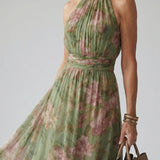 DELILAH HALTER MIDI DRESS