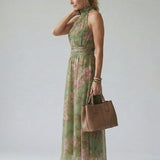 DELILAH HALTER MIDI DRESS