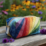 Quilted Rainbow Makeup Bag