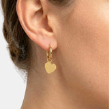 Romina – Minimalist Pure Heart Hoop Earrings