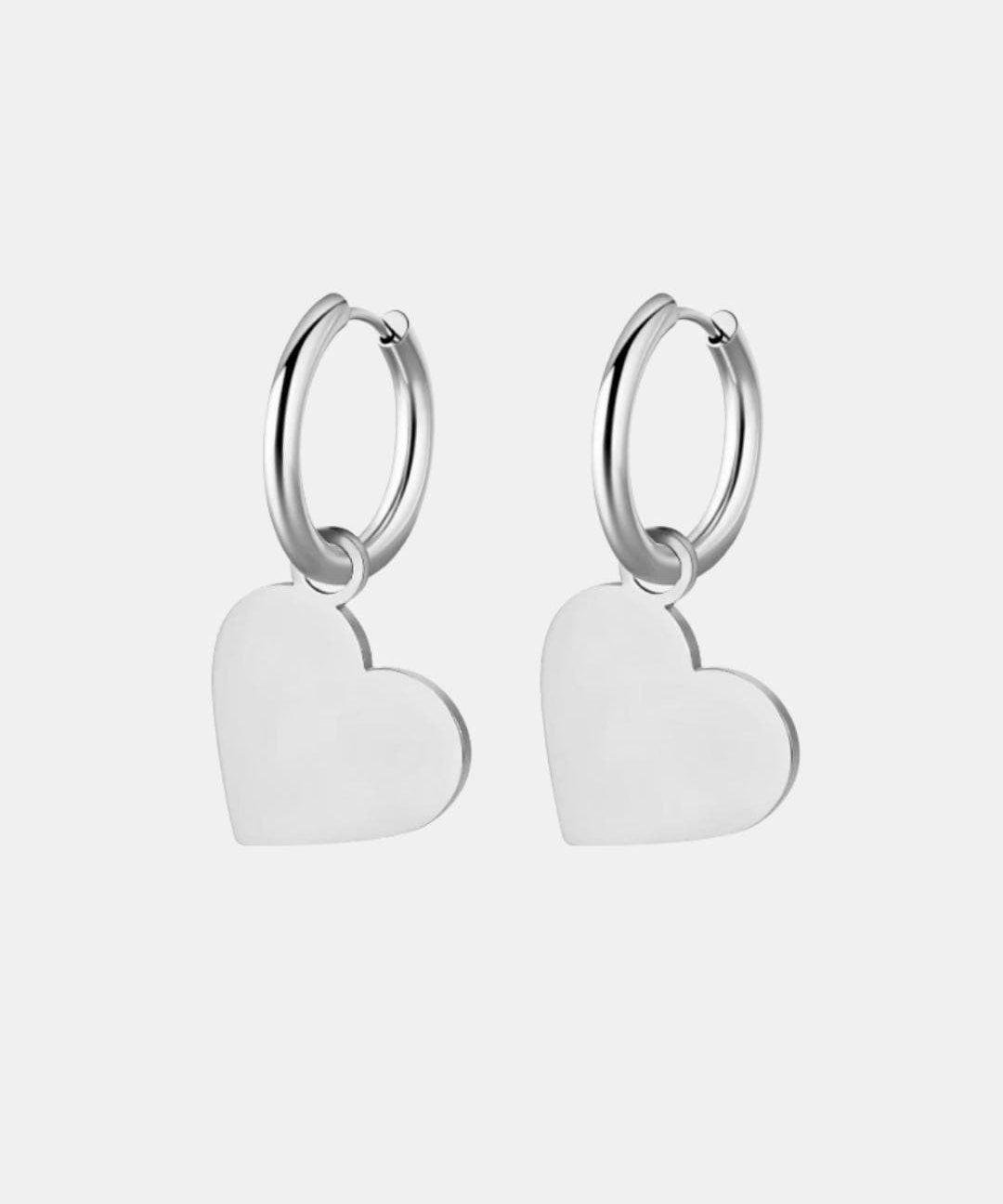 Romina – Minimalist Pure Heart Hoop Earrings