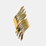Rowena – Gold Abstract Ripple Open Bracelet