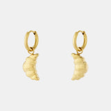 Rylie – Mini Croissant Charm Hoop Earrings
