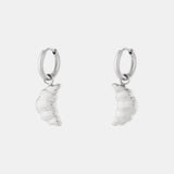 Rylie – Mini Croissant Charm Hoop Earrings