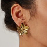 Loisa - Vintage Floral Earrings in Gold