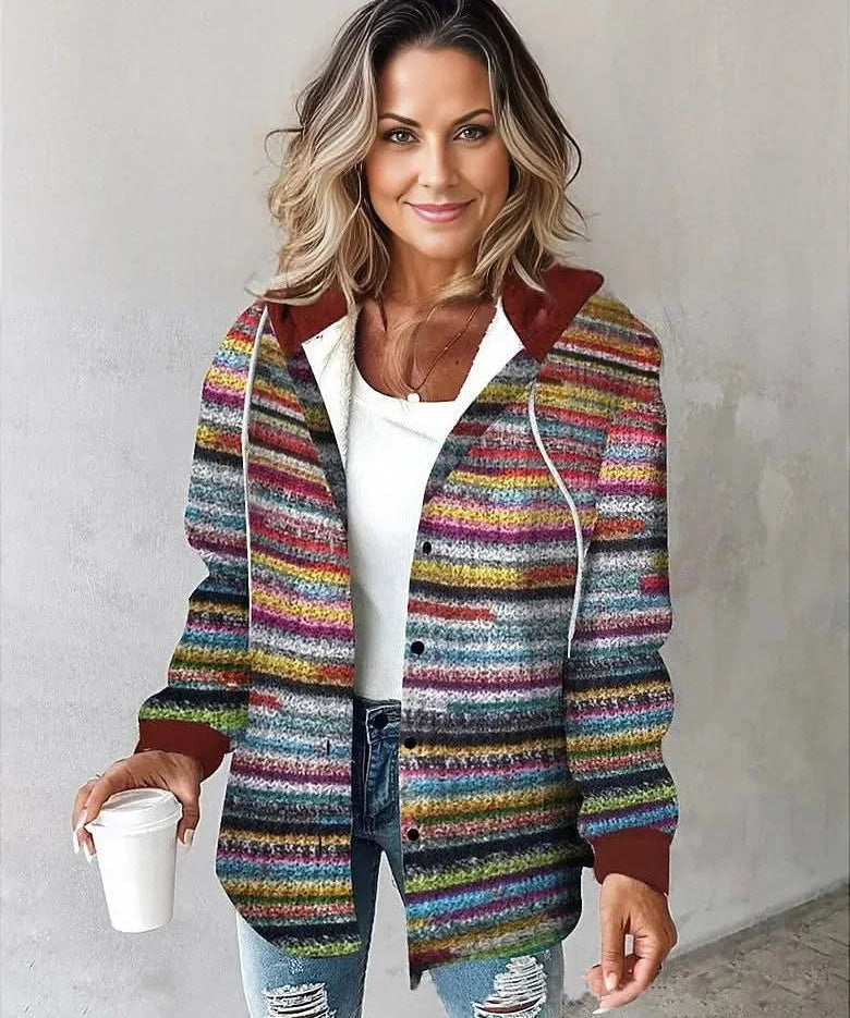 HIGHLAND PLAID HOODED COAT