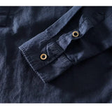 CALLUM LINEN MANDARIN SHIRT