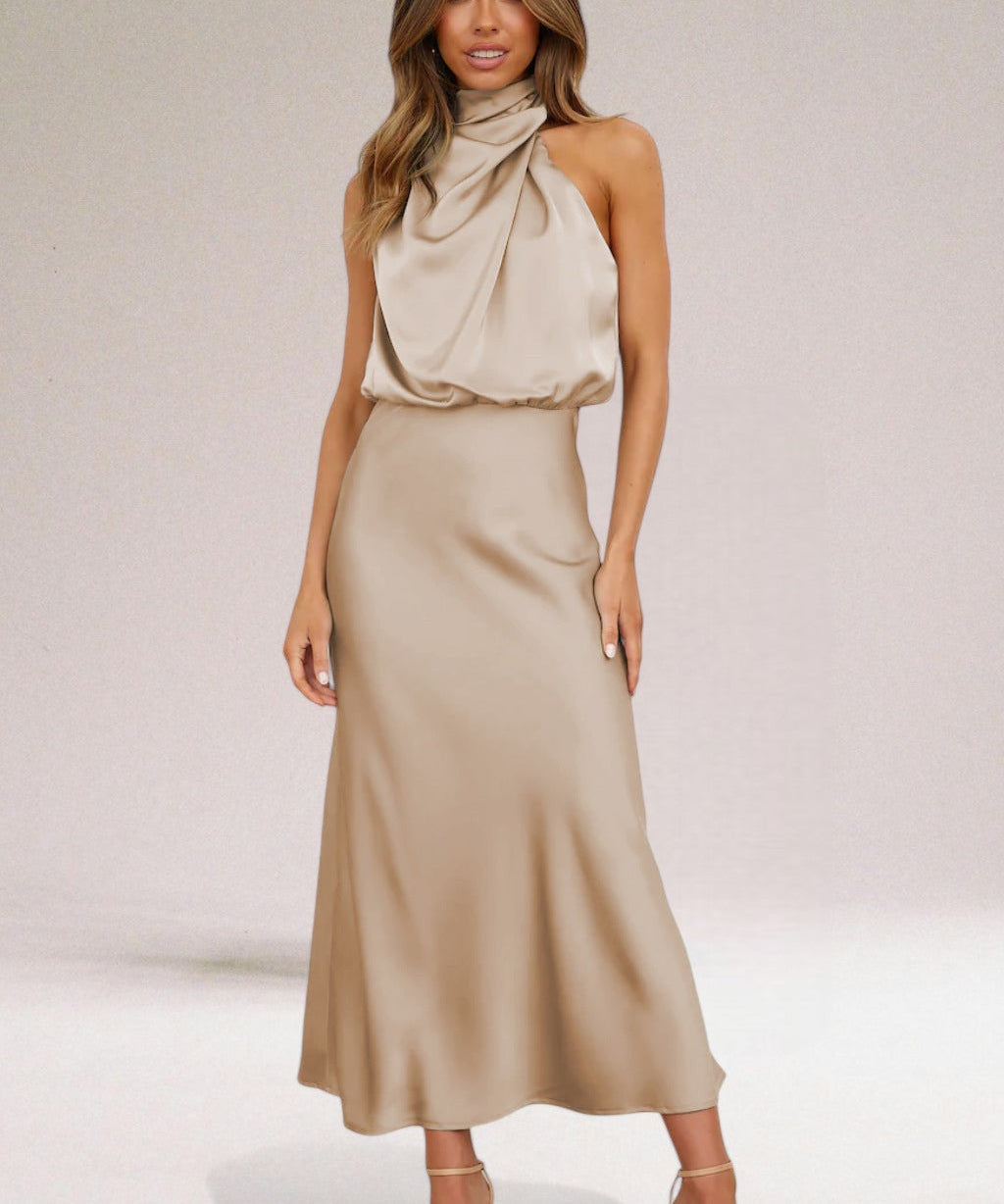 ELARA™ - Elegant Satin Evening Dress