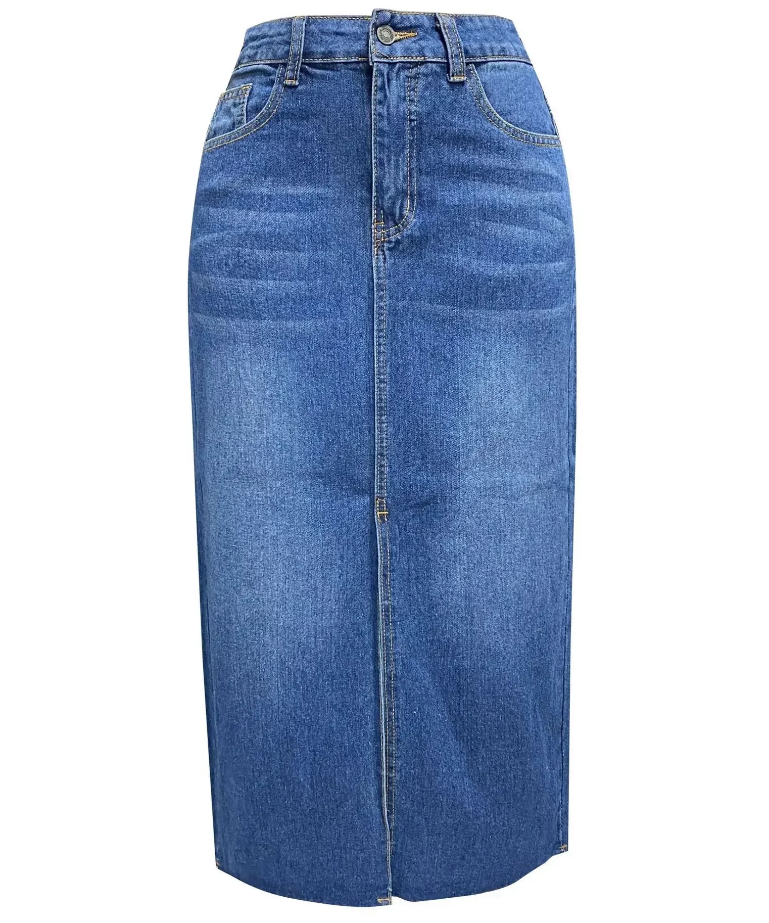 DENISE™ – Classic High-Waist Denim Skirt