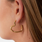 Skye – Modern Open-Heart Statement Hoop Earrings