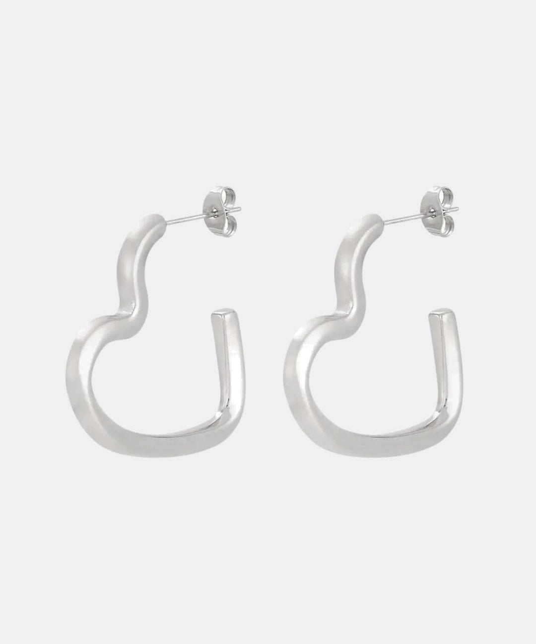 Skye – Modern Open-Heart Statement Hoop Earrings